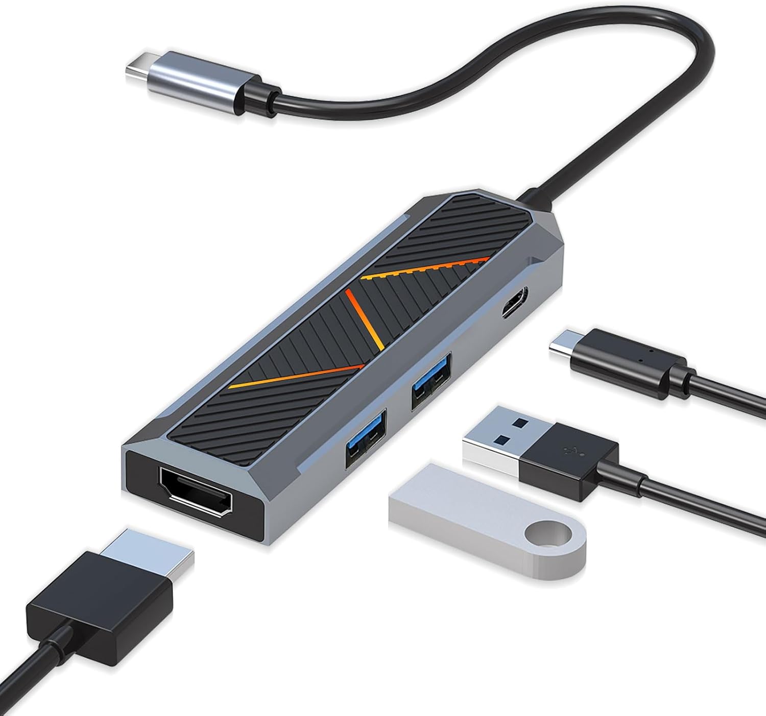 4-in-1 USB-C HUB бо 4K 60hz HDMI SPLATER