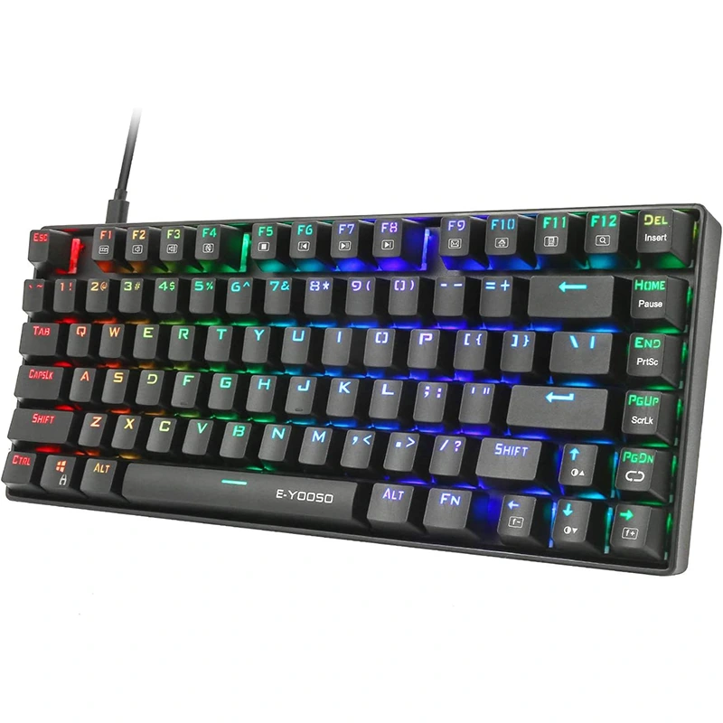81 Калидҳои RGB механикии бозикунии клавиатураи об тобовар