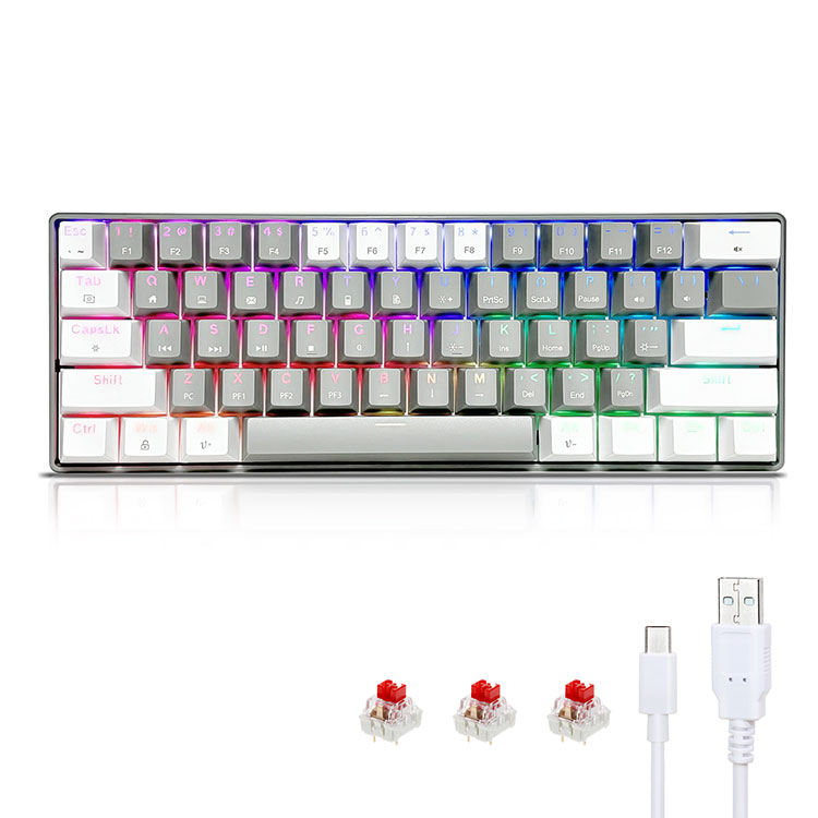 Клавиатураи сайёри механикии бозикунии 60% RGB